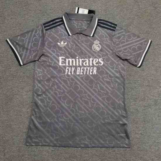 Men Real Madrid Gray Soccer Jersey